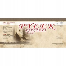 „Bičių žiedadulkės“ etiketė, lipdukas