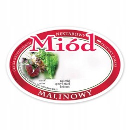 Medaus etiketė, lipdukas „aviečių medus“