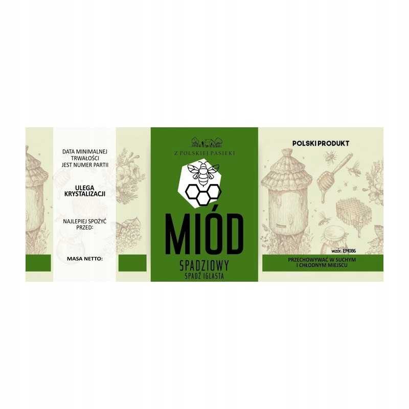 Lipčiaus medaus etiketė, em086d - didelė