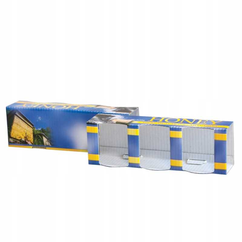 Dėžutė 3 stiklainiams po 50g 35ml su mini p3e etiketėmis