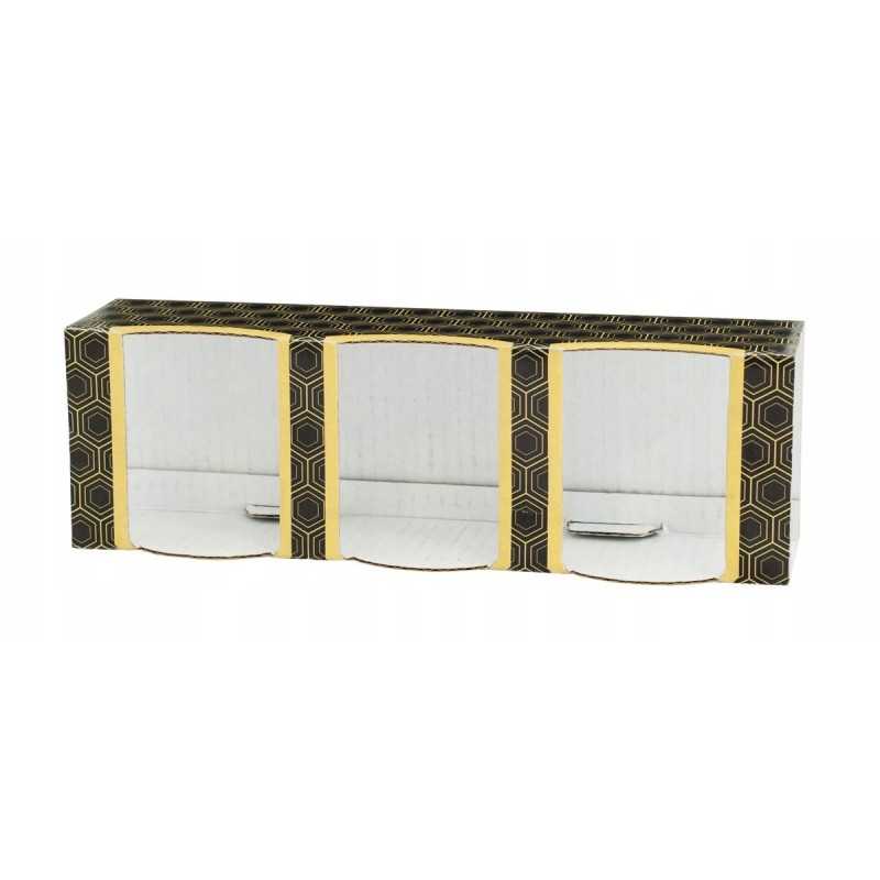 Dėžutė 3 stiklainiams 50g, 35ml + mini etiketės - p3h