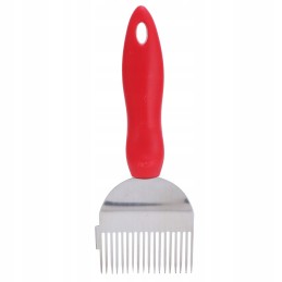 Tiesios šakės dangtelio atplėšimo įtaisas su 18 adatų