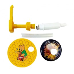 Siūlome pompą - medaus dozatorių dideliems ir mažiems stiklainiams (2 kamšteliai) - labai geras produktas