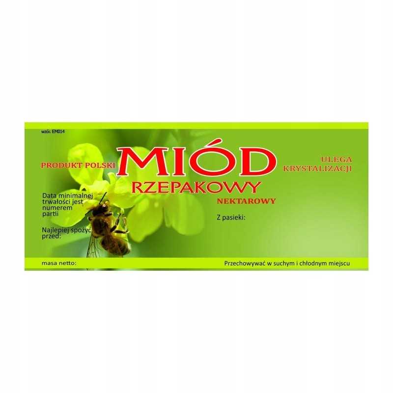 Etiketė rapsų medui em014d – didelė