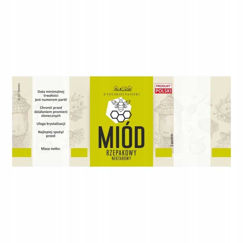 Rapsų medaus etiketė em084d – didelė