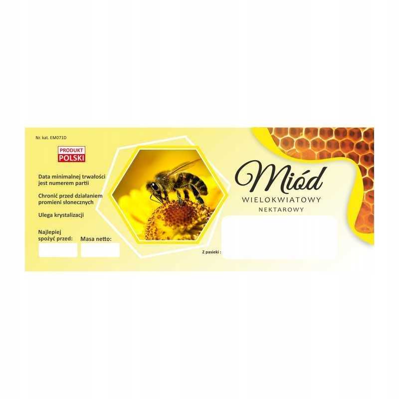 Kelių žiedų medaus etiketė em071d – didelė