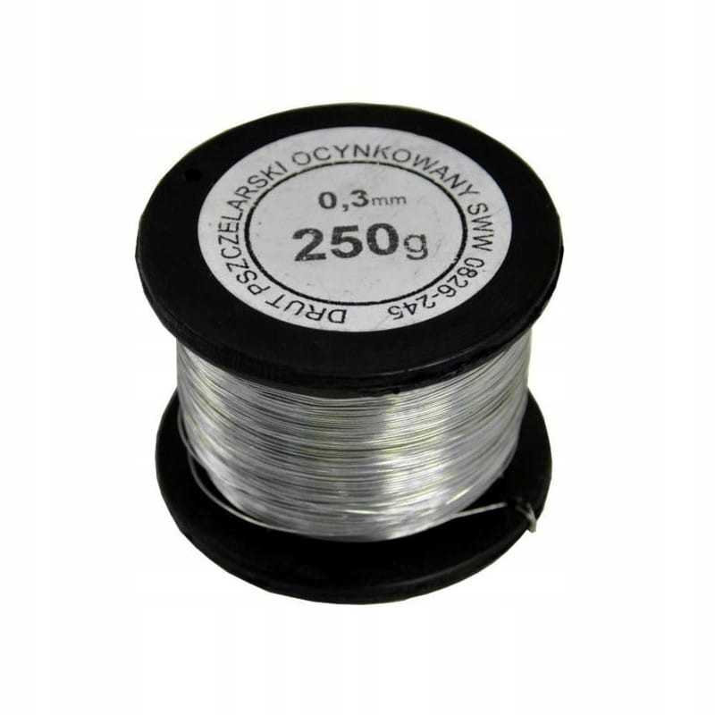 Bitininkystės viela 0,3mm 250g, cinkuotas žarnos rėmas