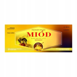 Kremo medaus etiketė em0312d – didelė