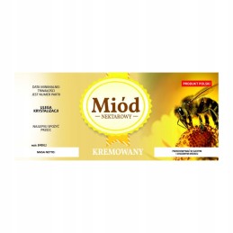 Kremo medaus etiketė em0912d – didelė