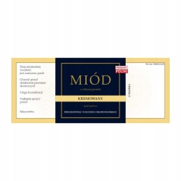 Kremo medaus etiketė em1012d – didelė