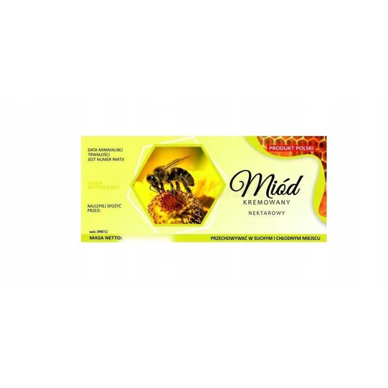 Kremo medaus etiketė em0712d – didelė