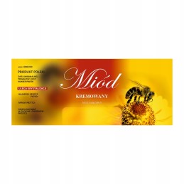 Kremo medaus etiketė em0612d – didelė