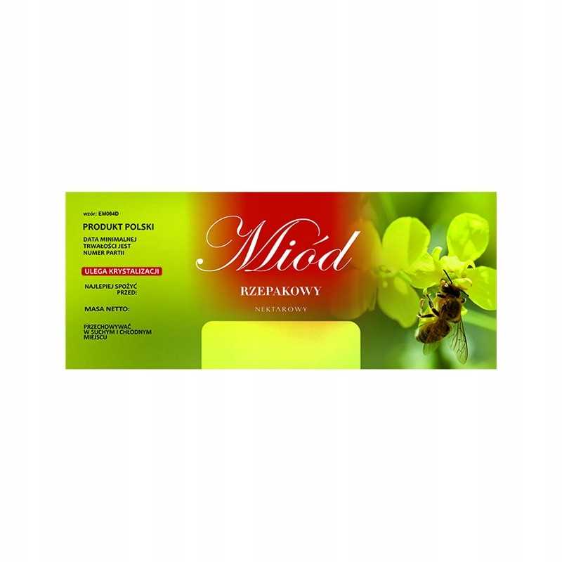 Rapsų medaus etiketė em064d – didelė