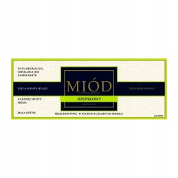 Etiketė rapsų medui em104d – didelis