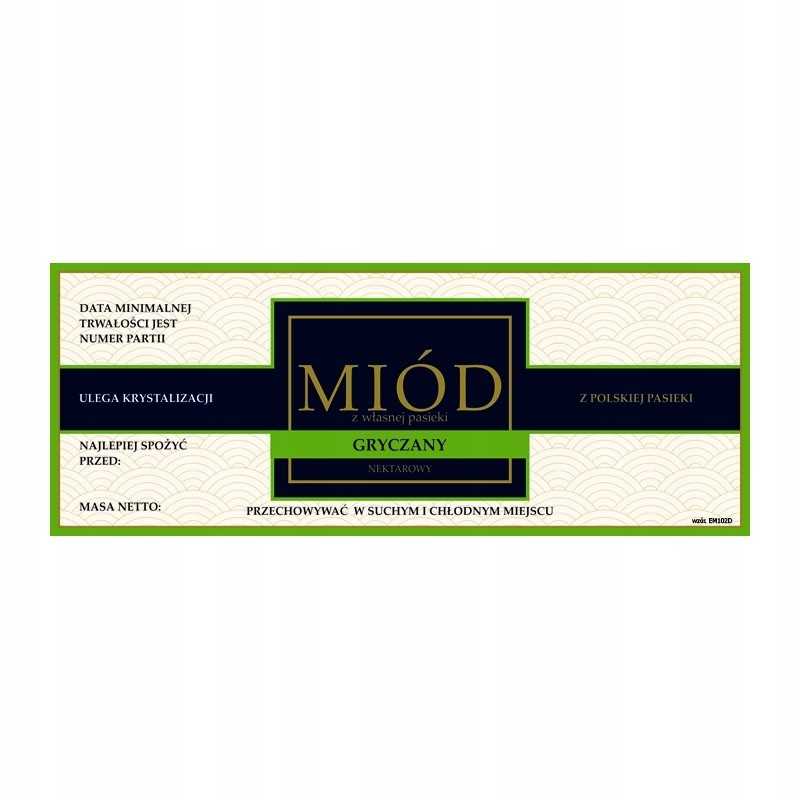 Grikių medaus etiketė em102d – didelė