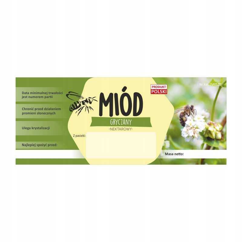 Grikių medaus etiketė em052d – didelė