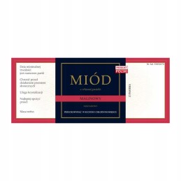 Etiketė aviečių medui em107d – didelė