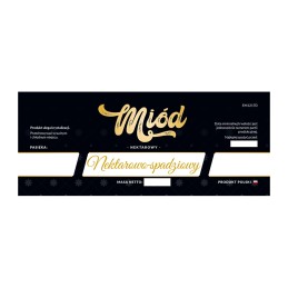 Nektaro ir lipčiaus medaus etiketė em1217d – didelė