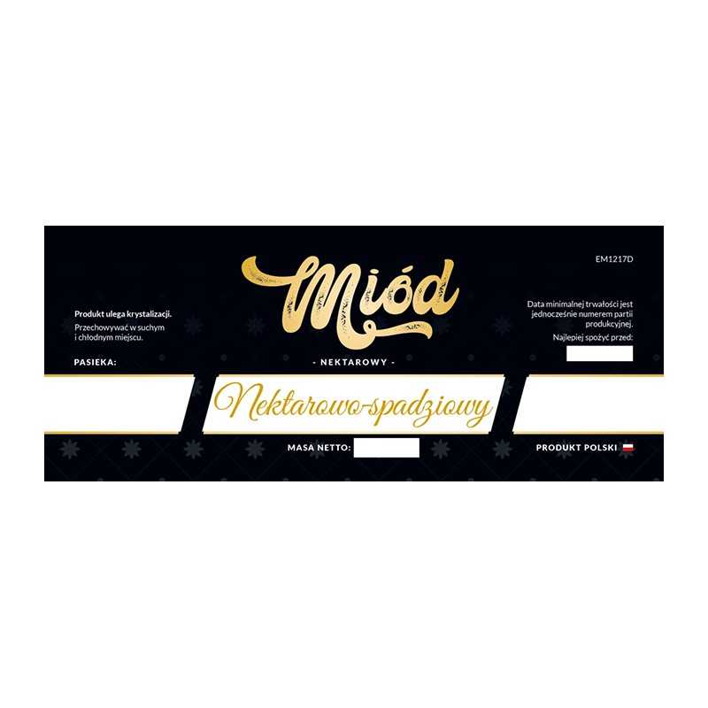 Nektaro ir lipčiaus medaus etiketė em1217d – didelė