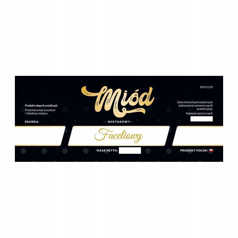 Facelijos medaus em1211d etiketė – didelė