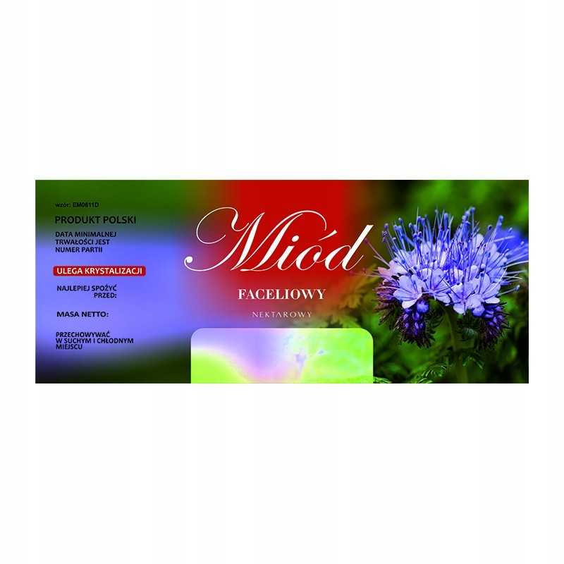 Facelijos medaus etiketė em0611d – didelė