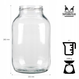 Stiklinis indas 4 l 4000 ml