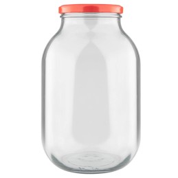 4l stiklainis + dangtelis