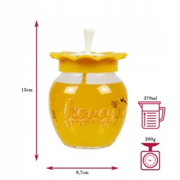 Dekoratyvinis medaus indelis su "medaus" dozatoriumi, 380 ml