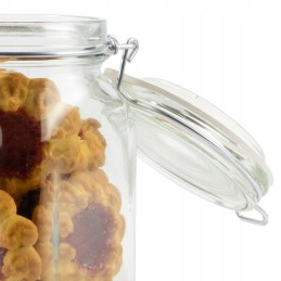 Kvadratinis stiklinis indas su dangteliu ir sandarikliu, 750ml