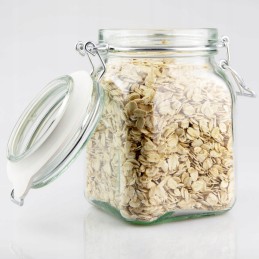 Kvadratinis stiklinis indas su dangteliu ir sandarikliu, 750ml