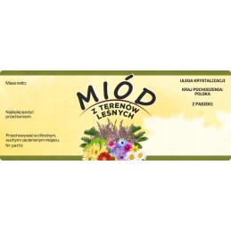 Didelė lipduko etiketė medui iš miško plotų, 100 vnt