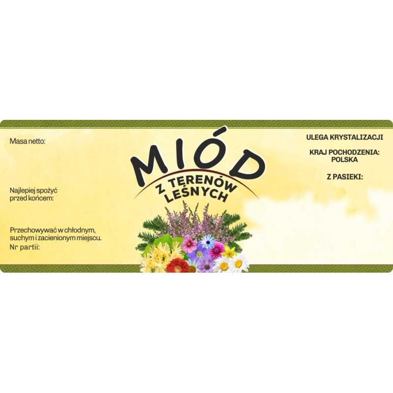 Didelė lipduko etiketė medui iš miško plotų, 100 vnt