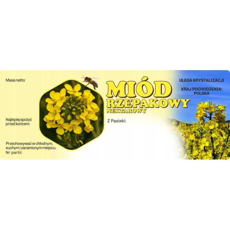 Didelis lipdukas su rapsų medumi, 100 vnt