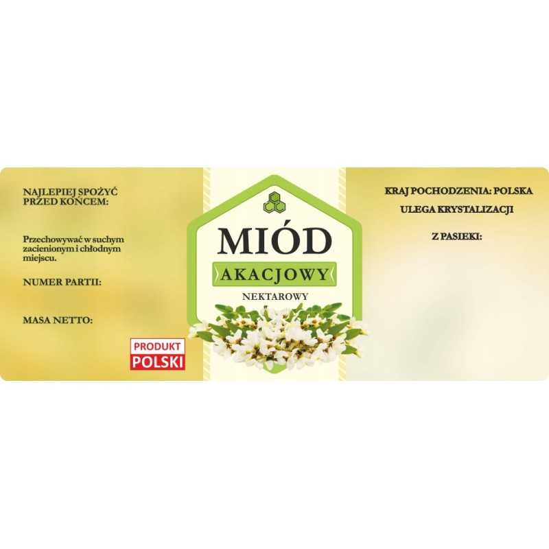 Didelis etiketės lipdukas akacijų medui, 100 vnt