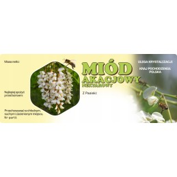 Didelis etiketės lipdukas akacijų medui, 100 vnt