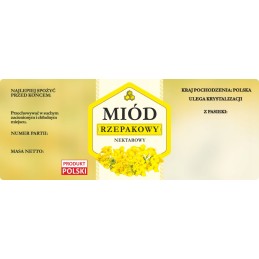 Didelis lipdukas su rapsų medumi, 100 vnt