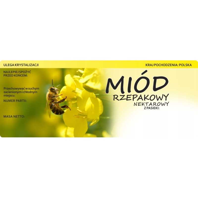 Didelis lipdukas su rapsų medumi, 100 vnt