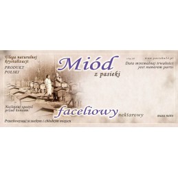 Facelijų medaus etikečių pakuotė 116x50 (100 vnt.)