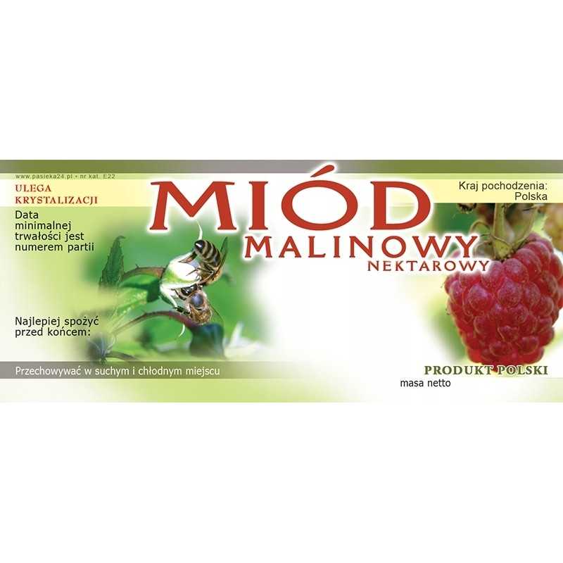 Etikečių pakuotė aviečių medui 116x50 (100 vnt.)