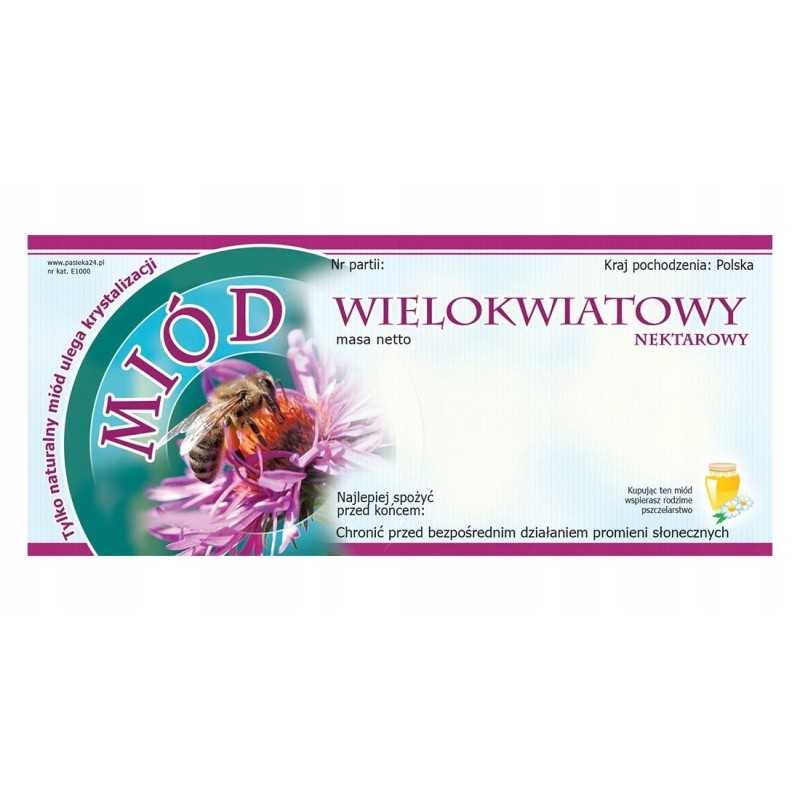 Etikečių pakuotė stambiažiedžiui medui (100 vnt) - raštas E1000