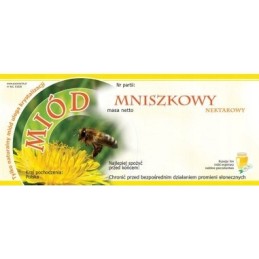 Kiaulpienių medaus etikečių pakuotė (100 vnt) - e1026 raštas