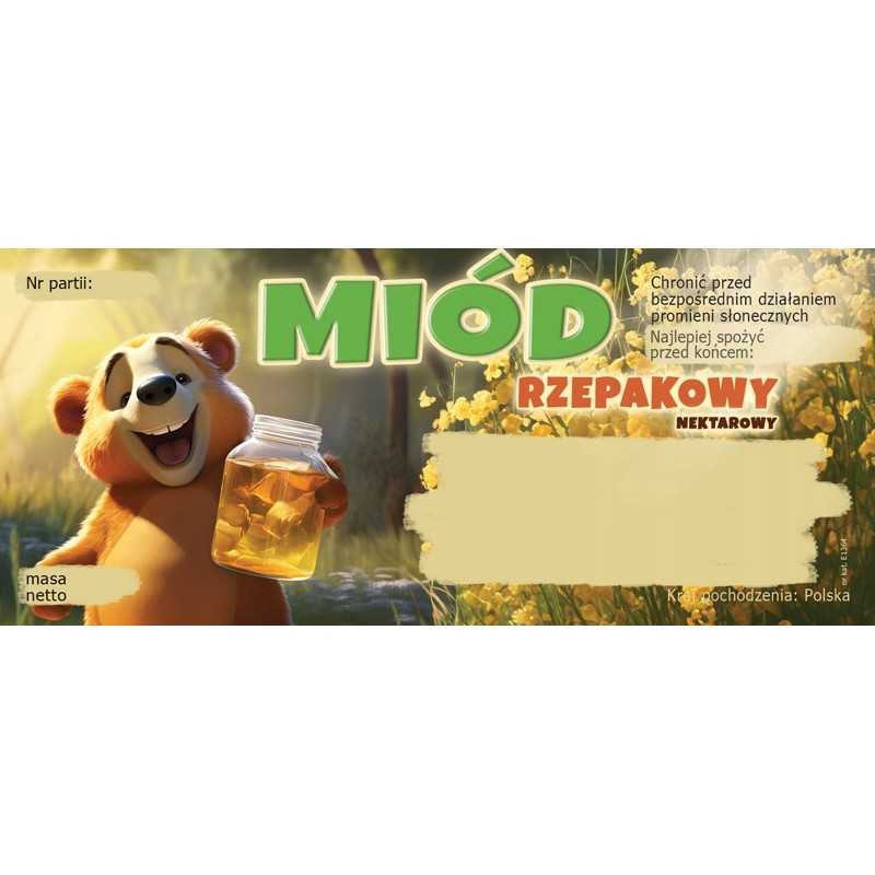 Rapsų medaus etiketės