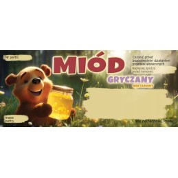 Grikių medaus etiketės