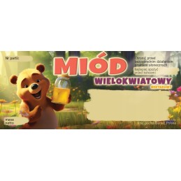 kelių gėlių medaus etiketės