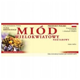 multiflorinio medaus etiketė