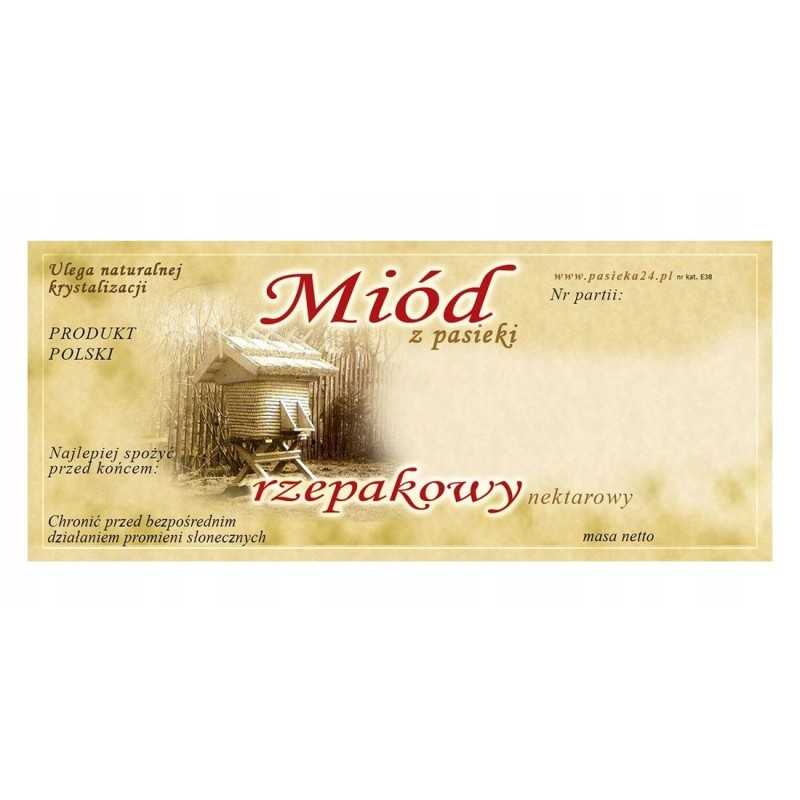 rapsų medaus etiketė