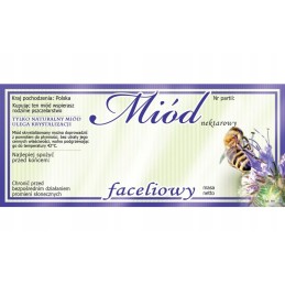 Facelijos medaus etiketė