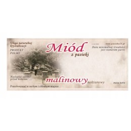 aviečių medaus etiketė