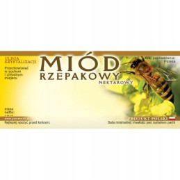 rapsų medaus etiketė