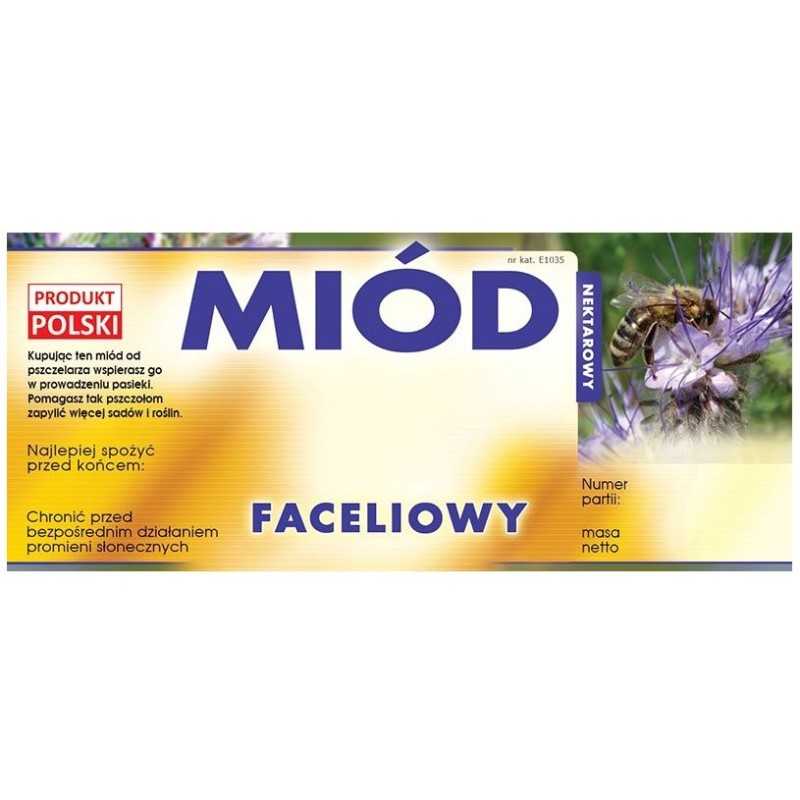 Facelijos medaus etiketė